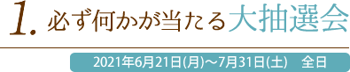 1. 必ず何かが当たる大抽選会