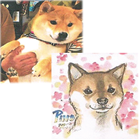 ワンちゃん似顔絵